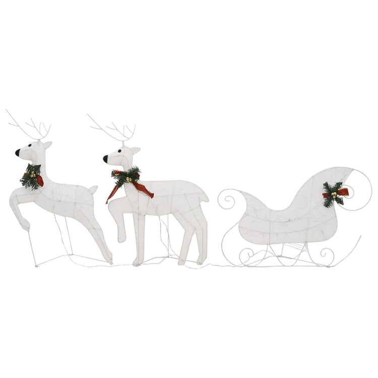 Vidaxl Christmas Decoration Reindeer and Sled 60 LEDS blanc