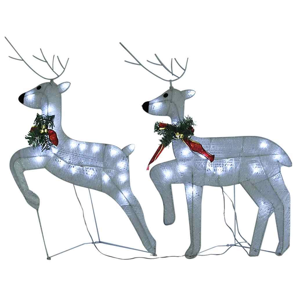 Vidaxl Christmas Animals 2 st 40 LEDS blanc