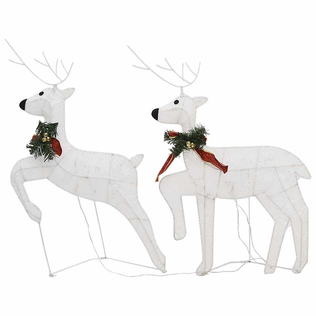 Vidaxl Christmas Animals 2 st 40 LEDS blanc