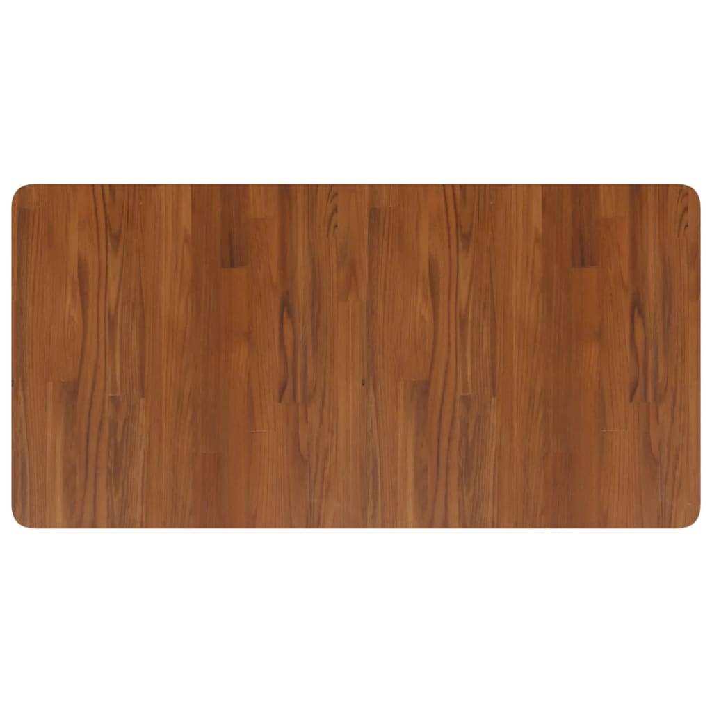 Table de lavabo Vidaxl 100x50x2,5 cm en bois massif étanche à brun foncé