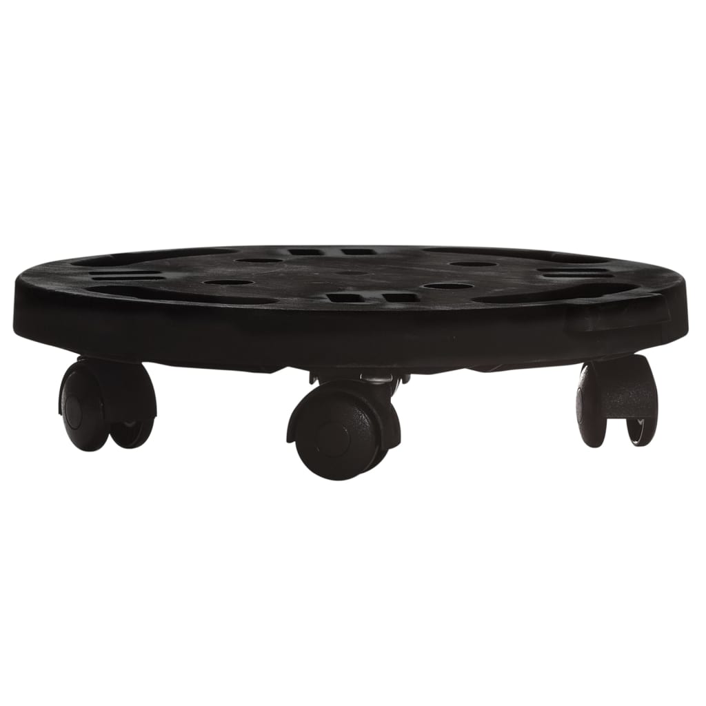 Chariot végétal vidaxl avec roues 170 kg de diamètre 30 cm noir