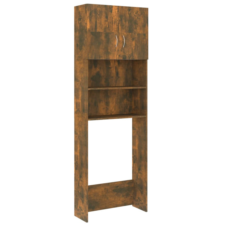 Armoire de machine à laver Vidaxl 64x25.5x190 cm coloré en chêne fumé