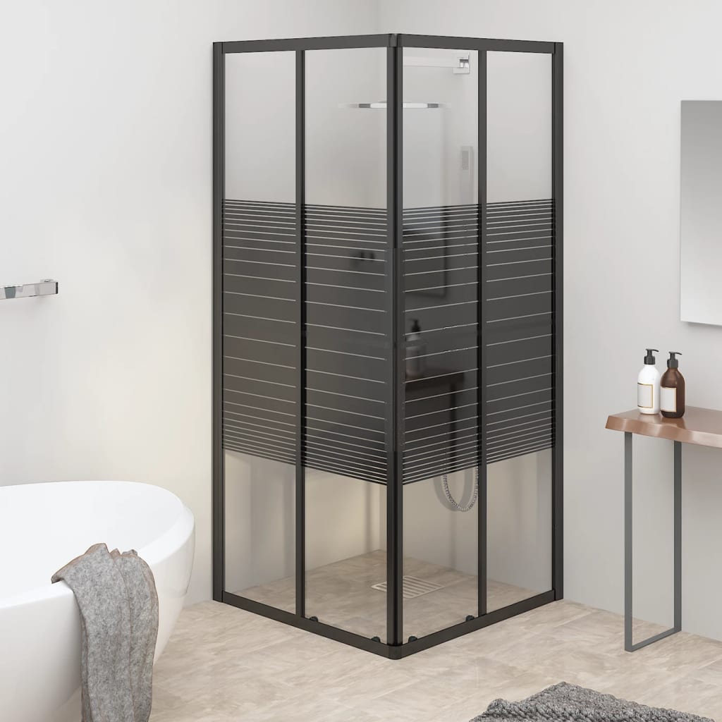 Rayures de la cabine de douche vidaxl 70x70x180 cm esg noir