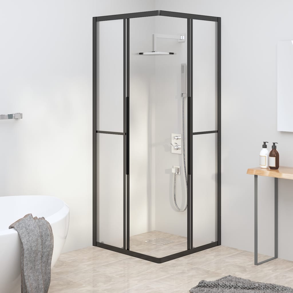 Cabine de douche vidaxl 70x70x180 cm mate esg noir