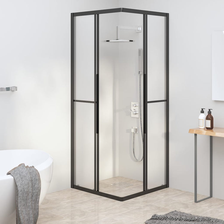 Cabine de douche vidaxl 70x70x180 cm mate esg noir