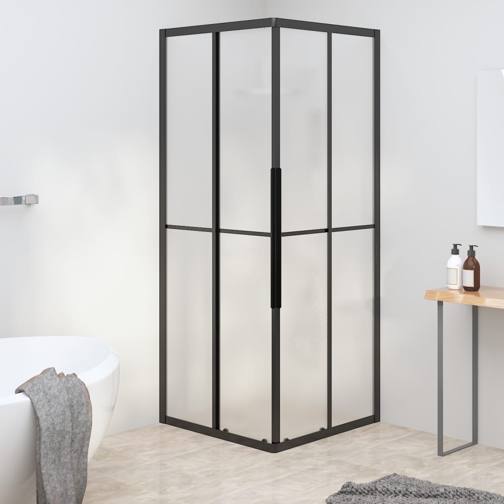 Cabine de douche vidaxl 70x70x180 cm mate esg noir