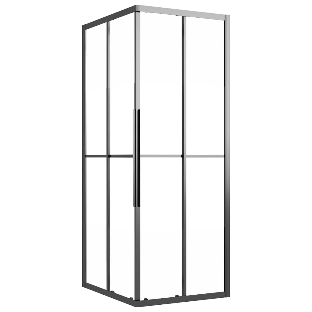 Cabine de douche vidaxl 80x70x180 cm mate ESG noir