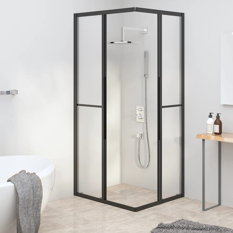 Cabine de douche vidaxl 80x70x180 cm mate ESG noir
