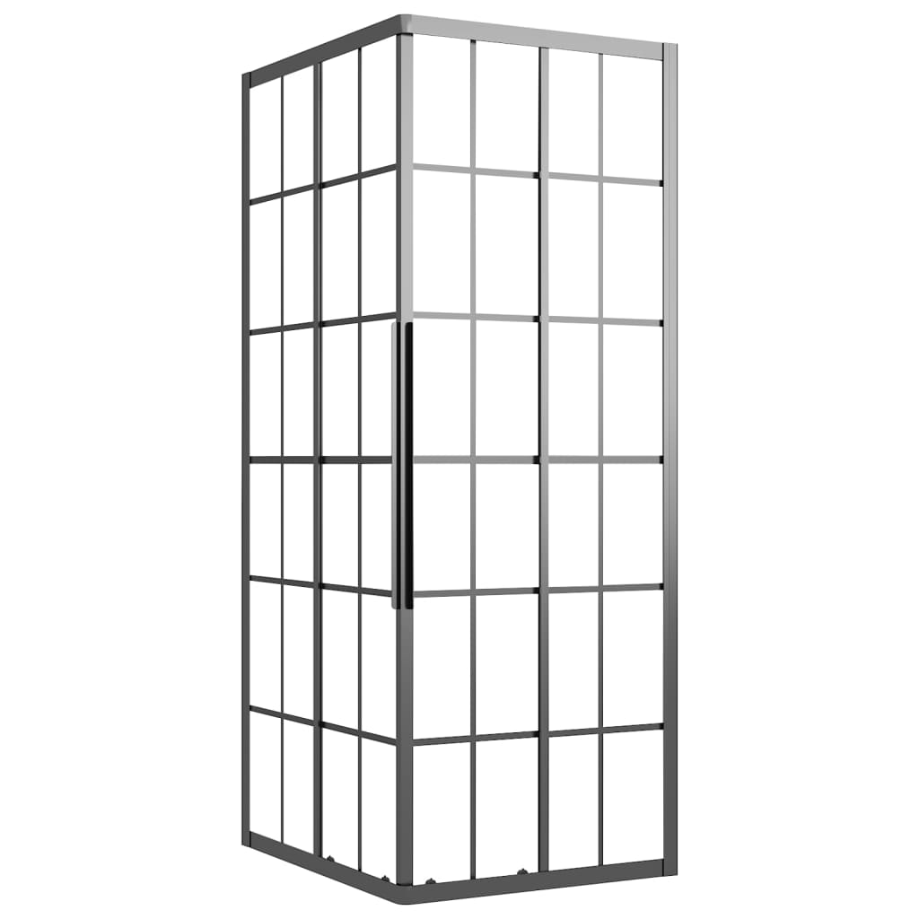 Cabine de douche vidaxl 80x70x180 cm mate ESG noir