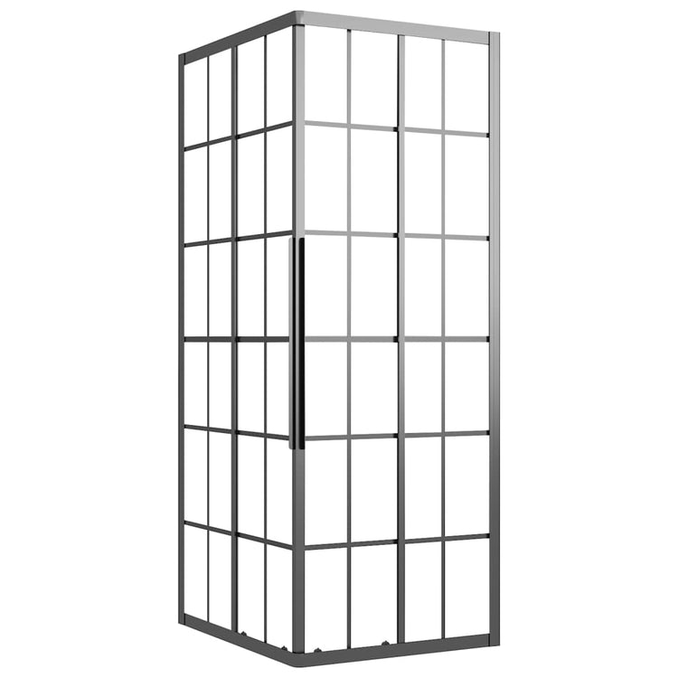 Cabine de douche vidaxl 80x70x180 cm mate ESG noir