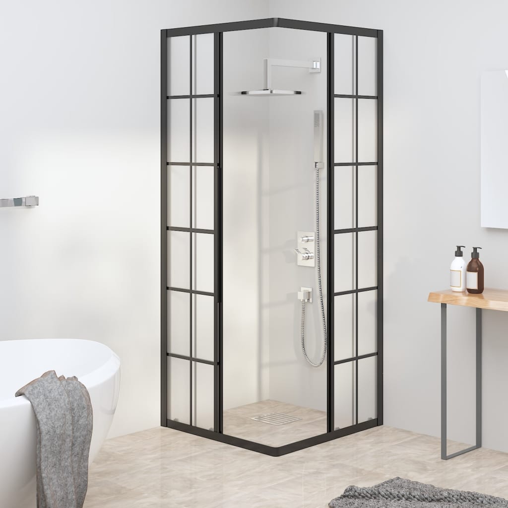 Vidaxl Shower Cabine 80x80x180 cm Matte ESG noir
