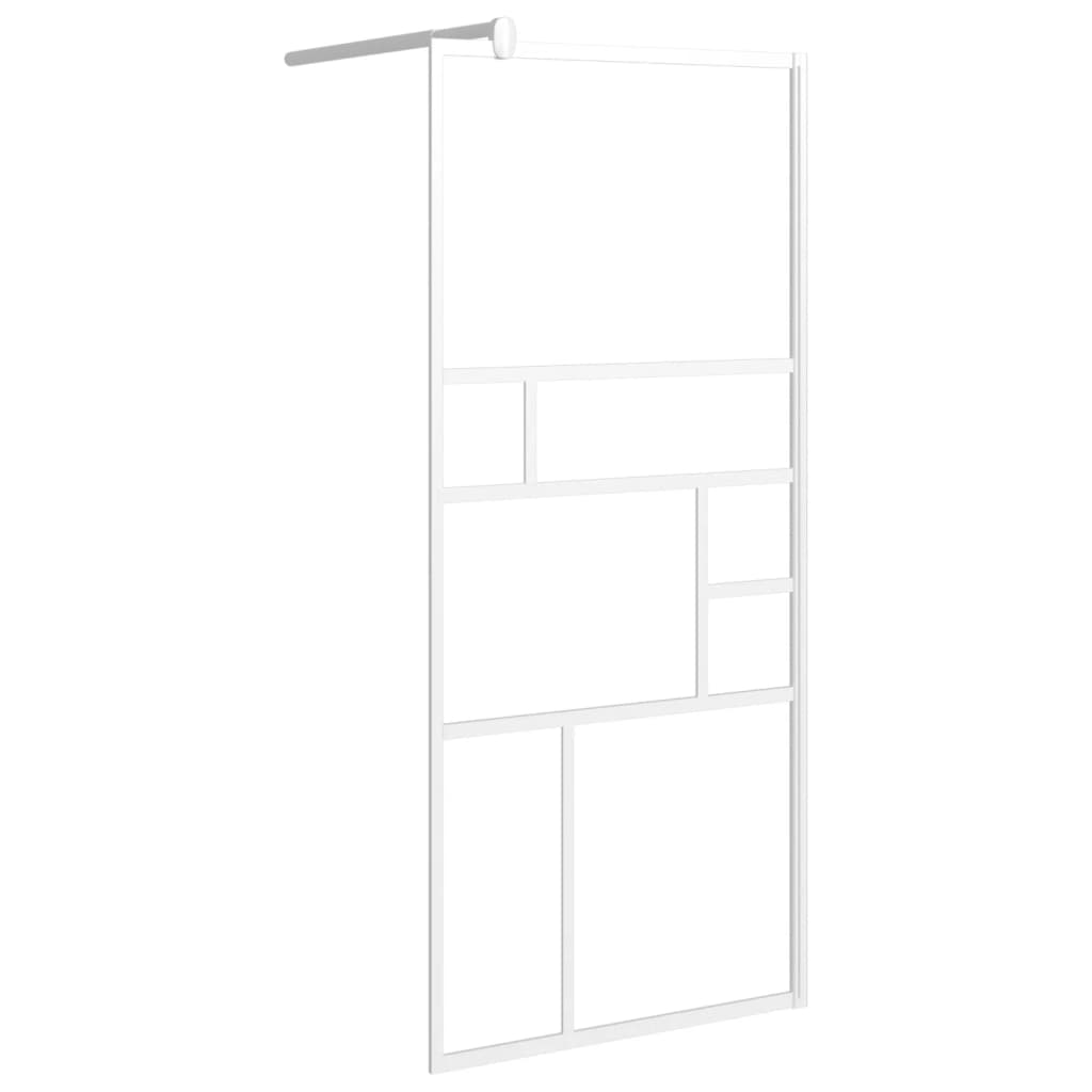 Vidaxl Walk-In Walking Mur 90x195 cm ESG-glas blanc