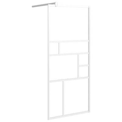Vidaxl Walk-In Walking Mur 90x195 cm ESG-glas blanc