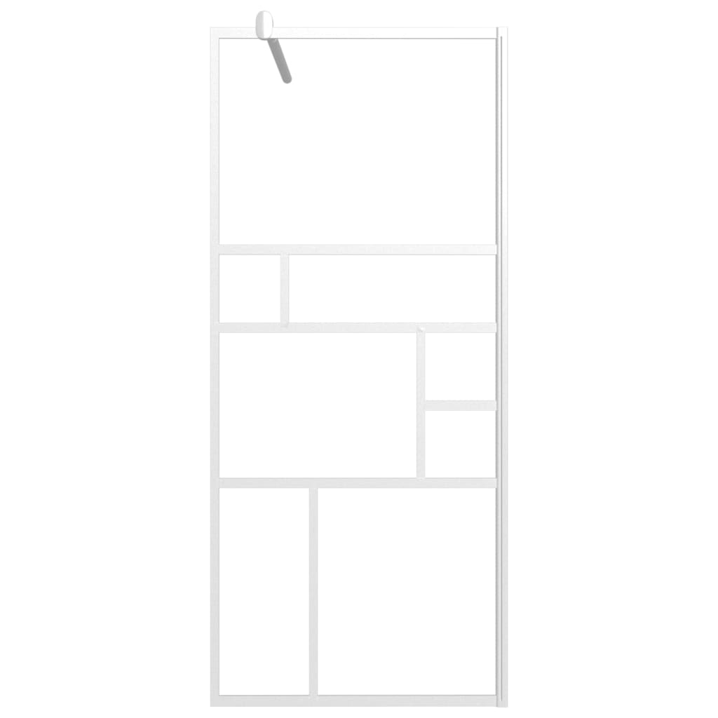 Vidaxl Walk-In Walking Mur 90x195 cm ESG-glas blanc