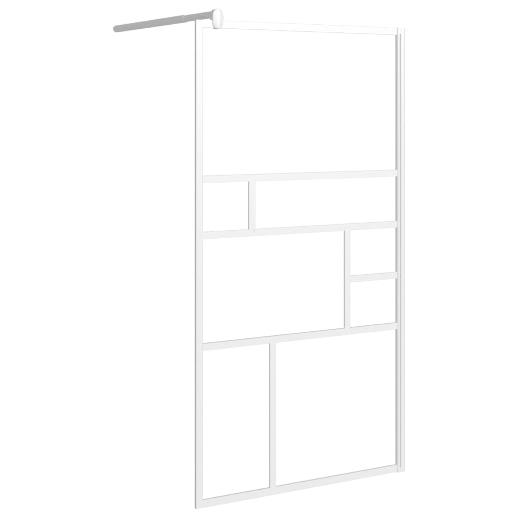 Vidaxl Walk-In Walk Murn 115x195 cm ESG-glas blanc
