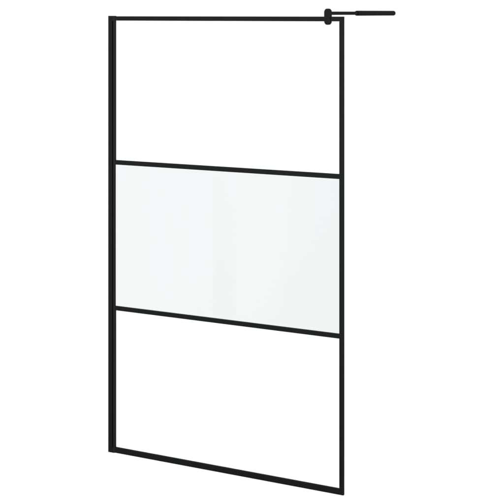 Vidaxl Walk-In Walking Walk 115x195 cm Halfmat Esg-glas noir