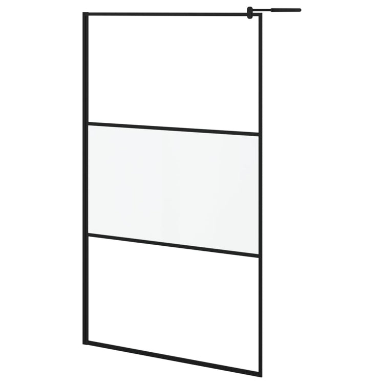 Vidaxl Walk-In Walking Walk 115x195 cm Halfmat Esg-glas noir