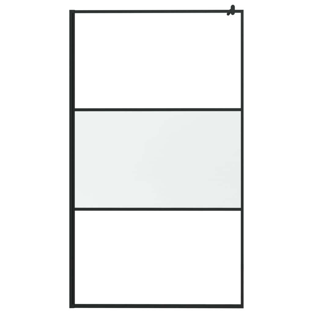 Vidaxl Walk-In Walking Walk 115x195 cm Halfmat Esg-glas noir