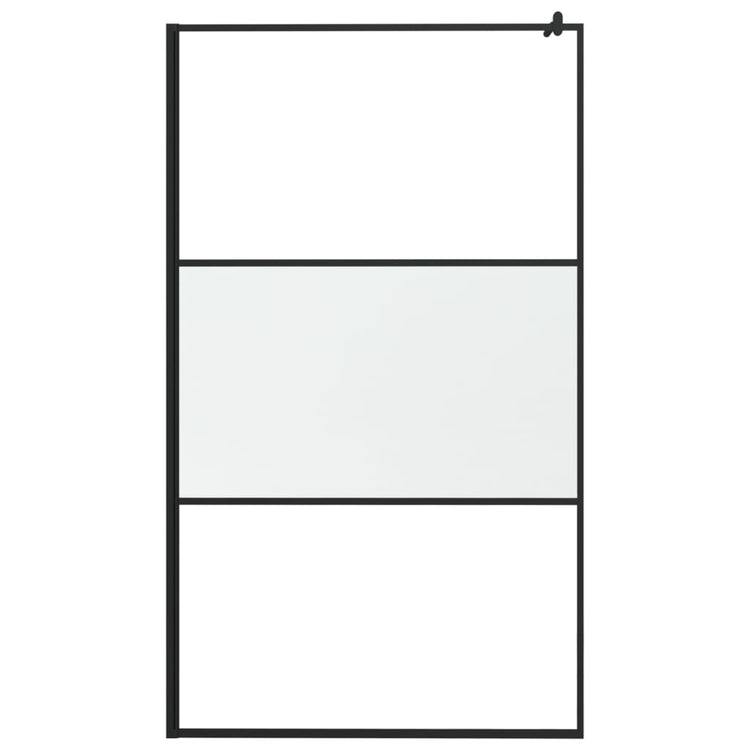Vidaxl Walk-In Walking Walk 115x195 cm Halfmat Esg-glas noir