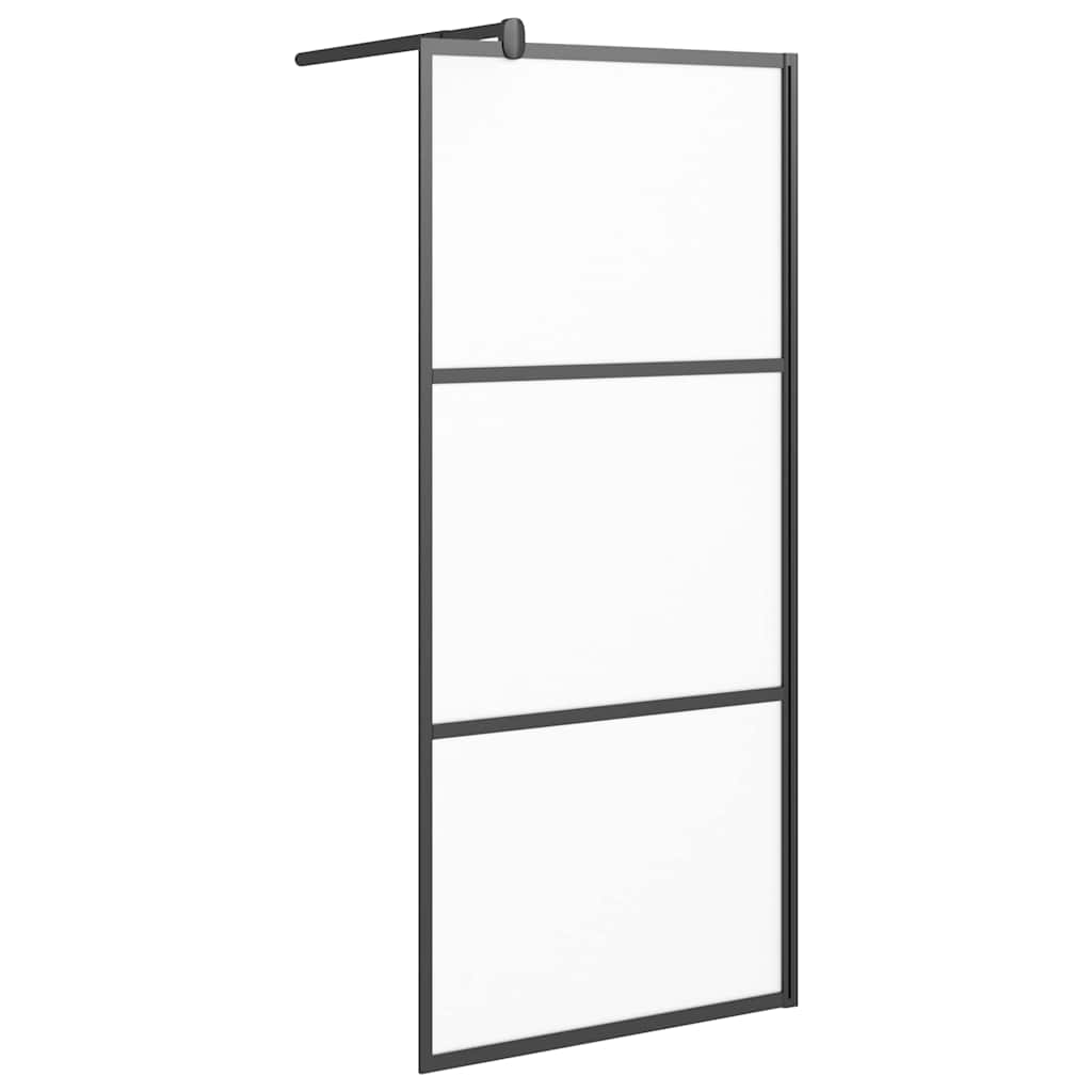 Vidaxl Walk-In Walk Murn 80x195 cm Mat Esg Verre noir