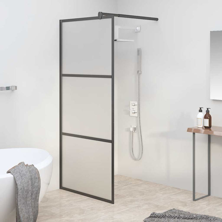 Vidaxl Walk-In Walk Murn 80x195 cm Mat Esg Verre noir