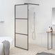 Vidaxl Walk-In Walk Murn 80x195 cm Mat Esg Verre noir