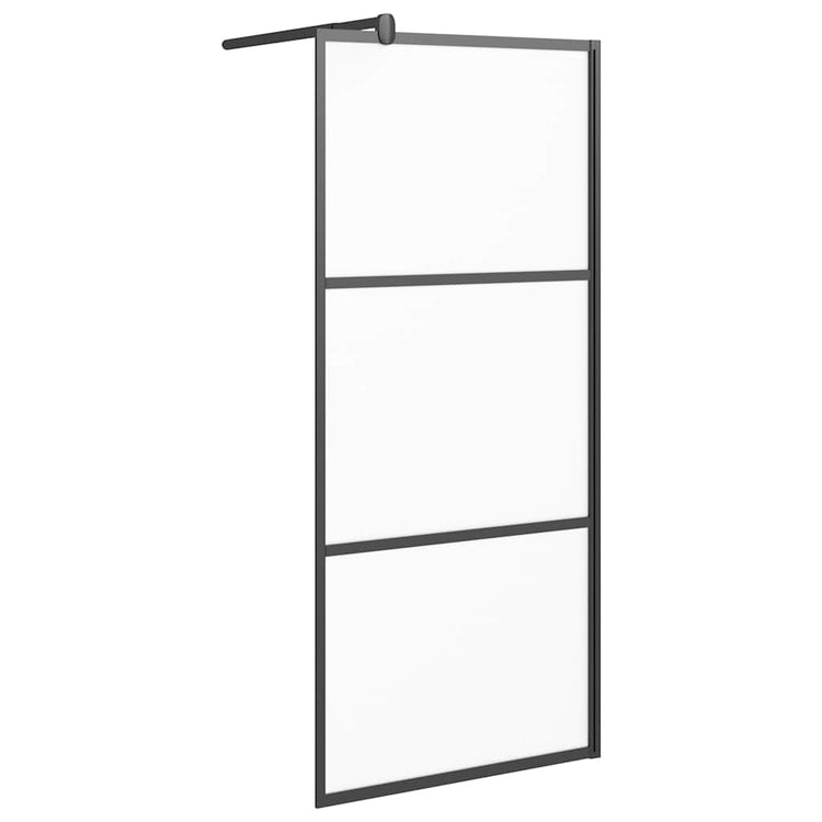 Vidaxl Walk-In Walk Murn 90x195 cm mat esg verre noir