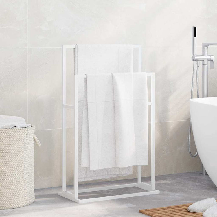 Rack de serviette vidaxl détaché 48x24x78,5 cm de fer blanc