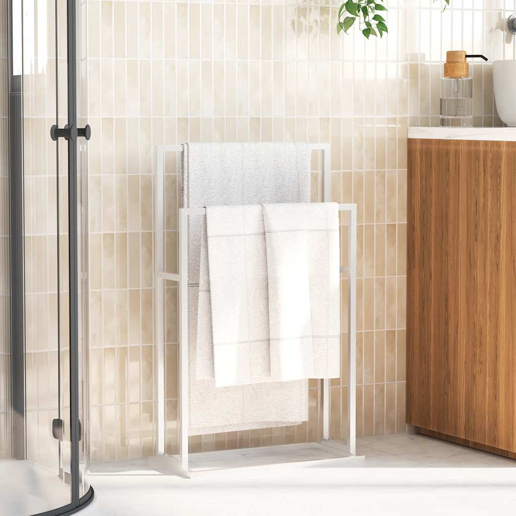 Rack de serviette vidaxl détaché 48x24x78,5 cm de fer blanc