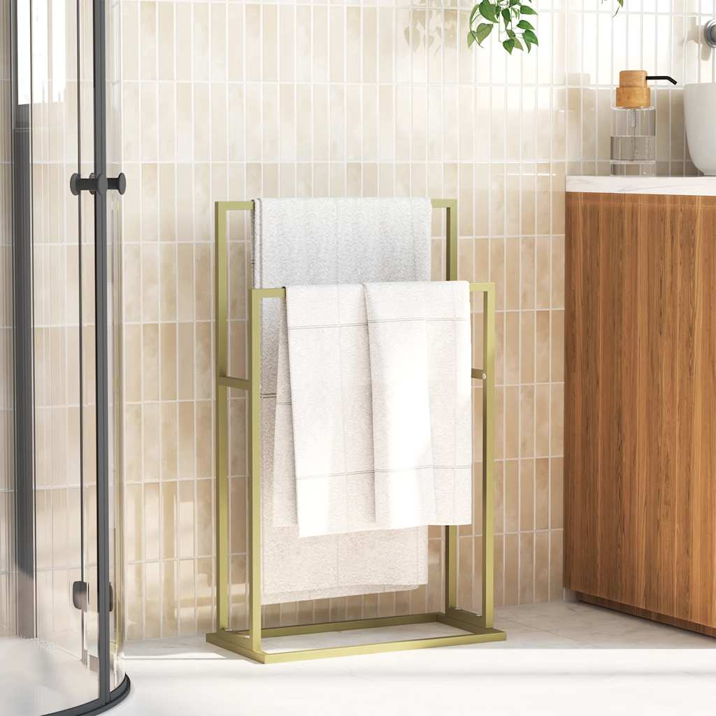 Rack de serviettes Vidaxl détaché 48x24x78,5 cm de couleur en or de couleur