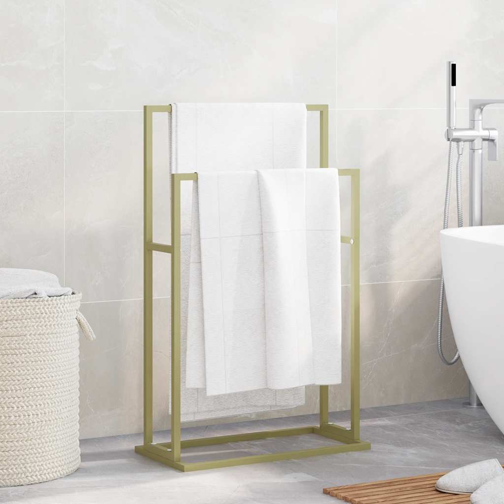 Rack de serviettes Vidaxl détaché 48x24x78,5 cm de couleur en or de couleur