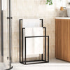Rack de serviette vidaxl détaché 48x24x79 cm noir