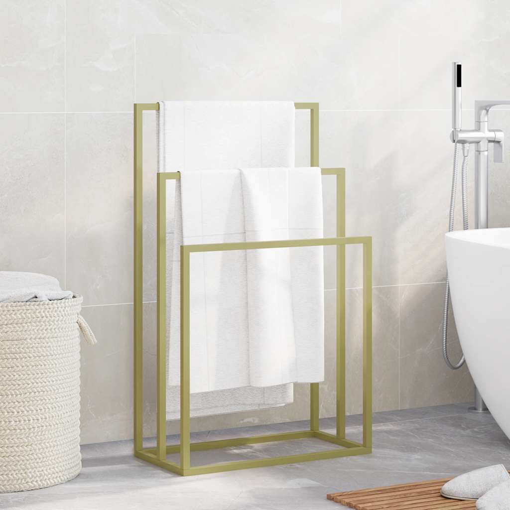 Rack de serviette vidaxl détaché 48x24x79 cm en or de couleur