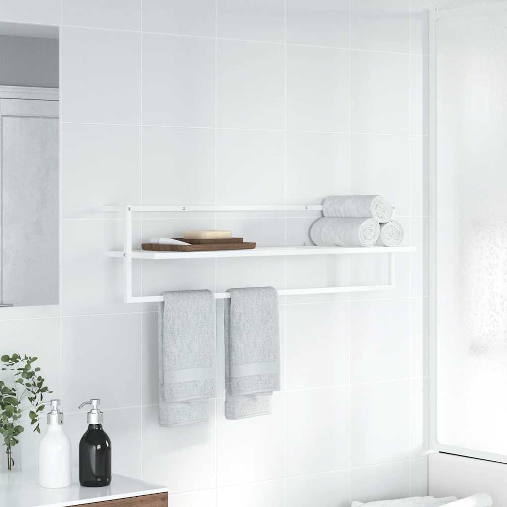 Rack de serviettes Vidaxl 95x25x22 cm Blanc