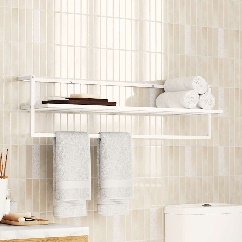Rack de serviettes Vidaxl 95x25x22 cm Blanc