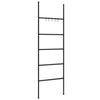 Échelle de rack de serviettes Vidaxl avec 5 couches 58x175 cm de fer noir