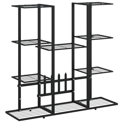 Norme de fleur de vidaxl 94.5x25x89 cm de fer noir