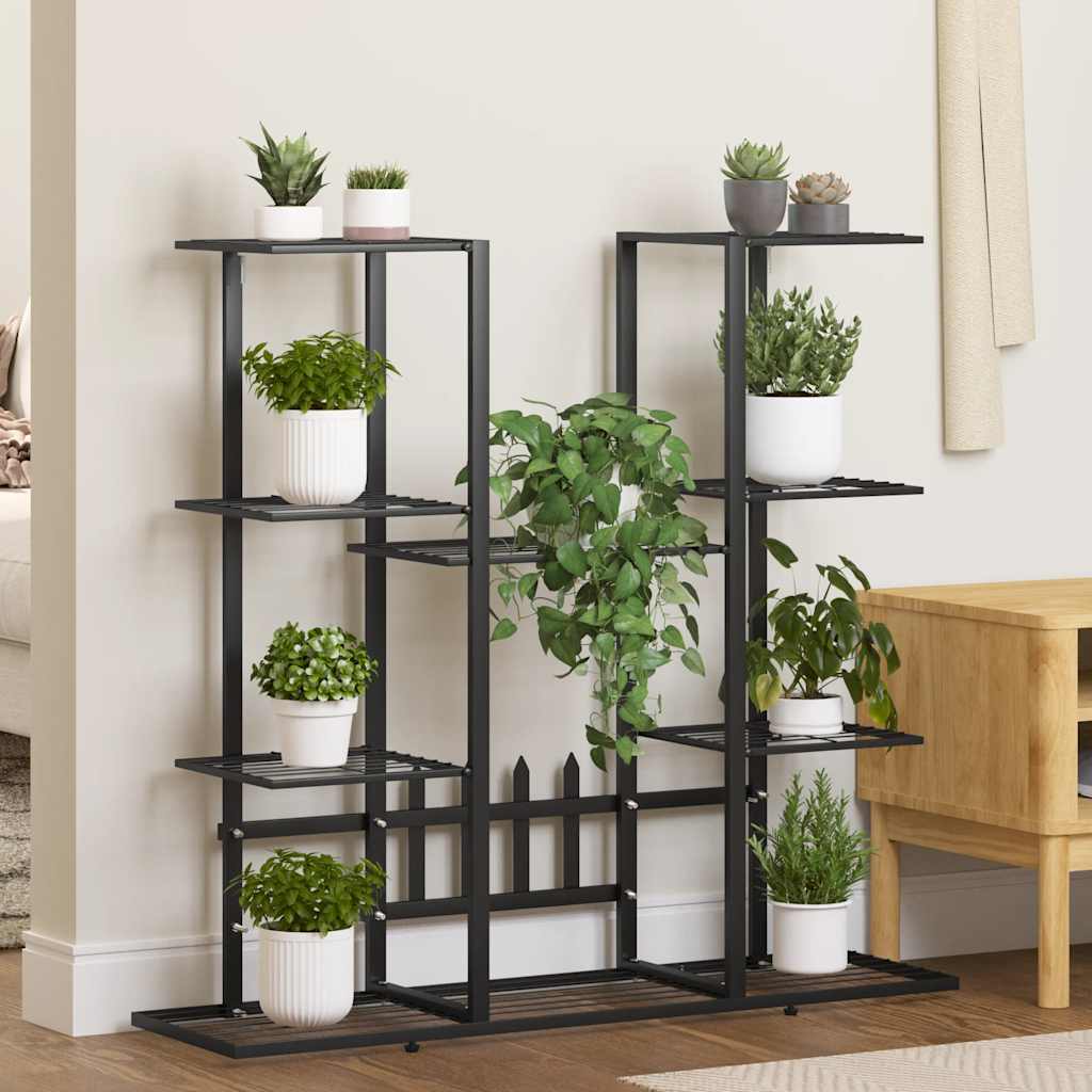 Norme de fleur de vidaxl 94.5x25x89 cm de fer noir