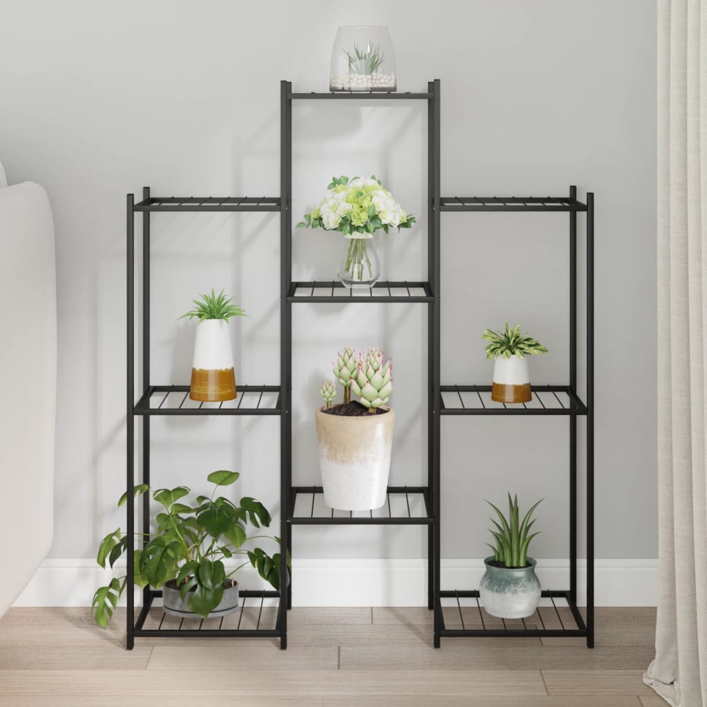 Vidaxl Flower Standard 83x25x100 cm de fer noir