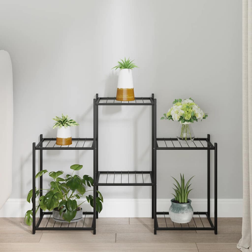 Vidaxl Flower Standard 83x25x60 cm de fer noir