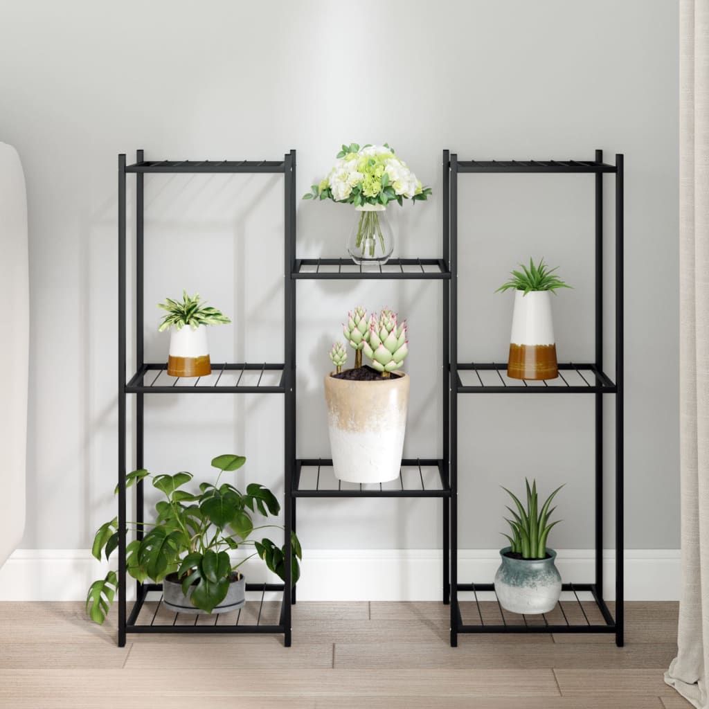 Vidaxl Flower Standard 83x25x80 cm de fer noir
