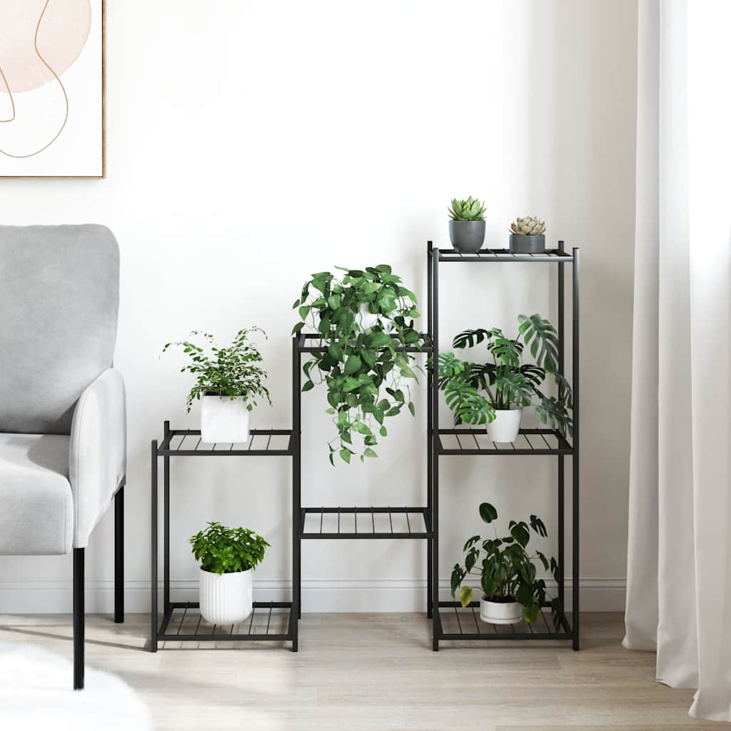 Vidaxl Flower Standard 83x25x80 cm de fer noir