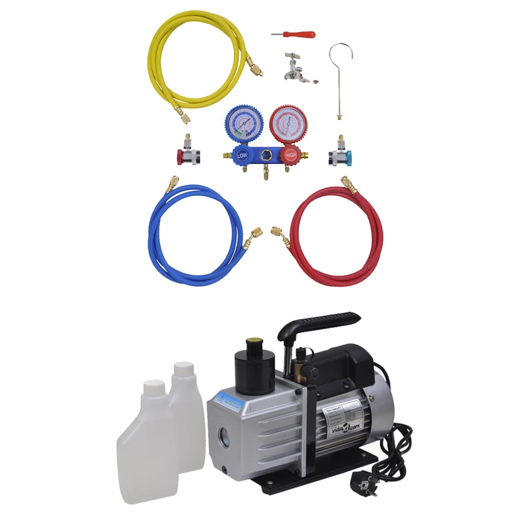 Vidaxl Pompe à vide 50 l min avec un ensemble de manomètres doubles