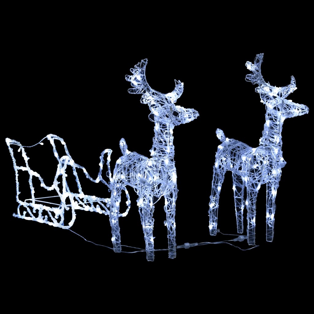 Décorations de Noël vidaxl renne et manche 240 LED acrylique