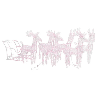 Vidaxl Christmas Decorations Rendeer and Slee 320 LEDS acrylique