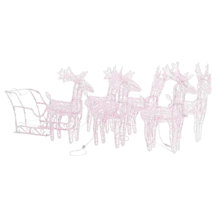 Vidaxl Christmas Decorations Rendeer and Slee 320 LEDS acrylique