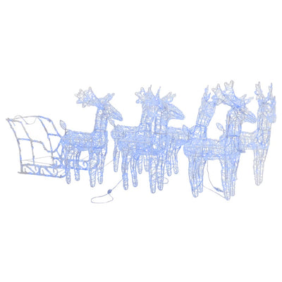 Vidaxl Christmas Decorations Rendeer and Slee 320 LEDS acrylique