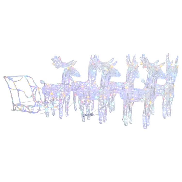 Vidaxl Christmas Decorations Rendeer and Slee 320 LEDS acrylique