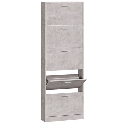 Armoire à chaussures Vidaxl 59x17x169 cm Prix en béton en bois transformé
