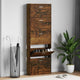 Armoire à chaussures Vidaxl 59x17x169 cm en bois de bois de bois fumé coloré
